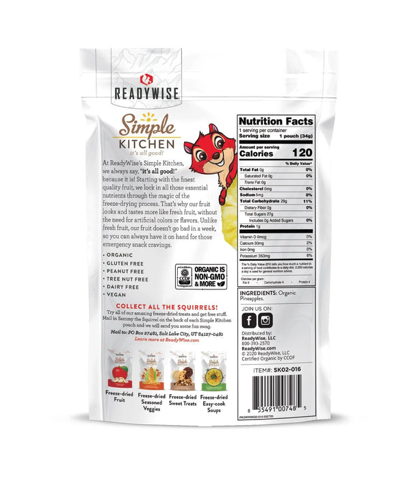 6 CT Simple Kitchen Organic Freeze-Dried Pineapple