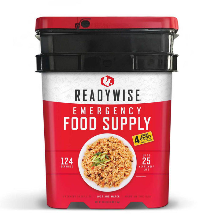 ReadyWise Emergency Food Supply, 124 servings Plus 4 Bonus Servings